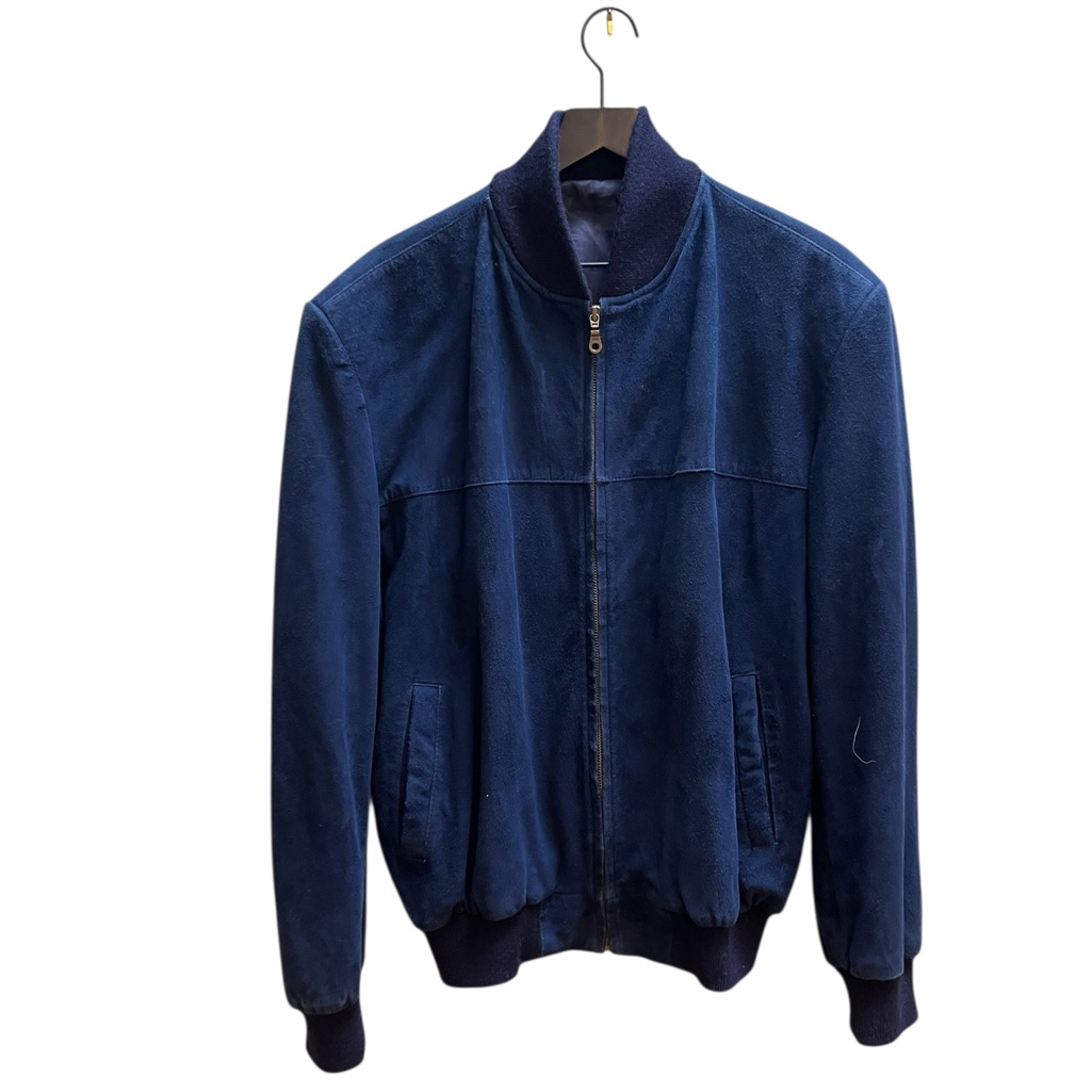 Laffon Vintage Men's Blue Suede Jacket